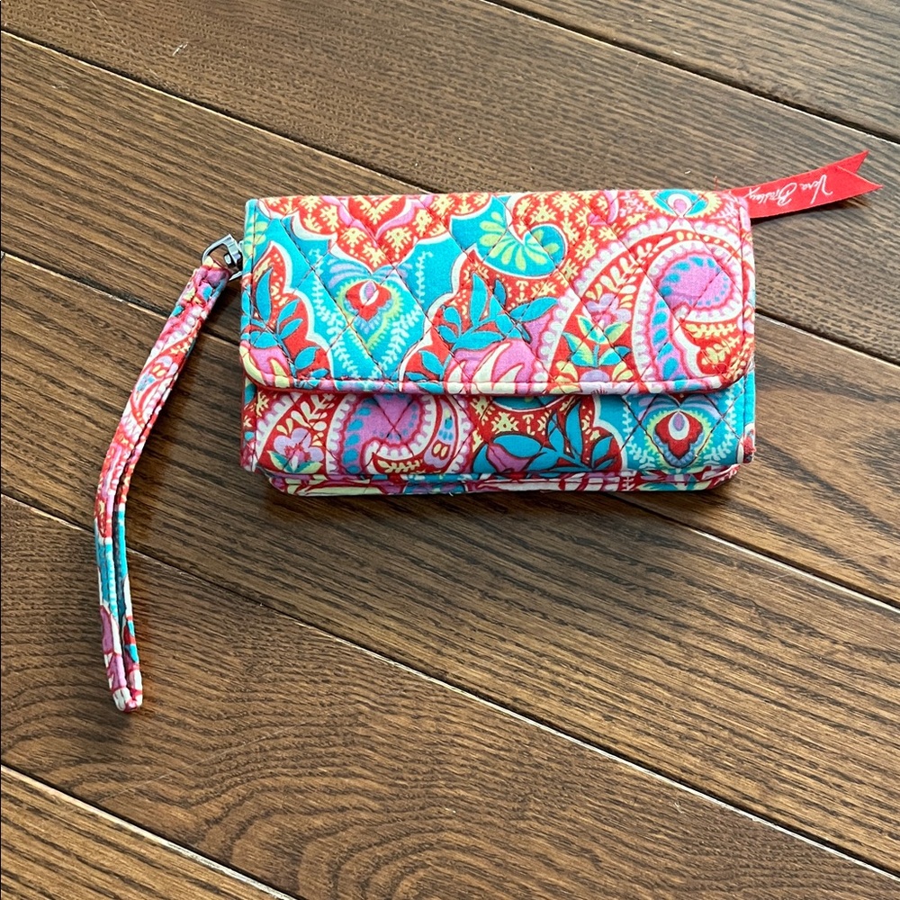 Vera Bradley Vibrant Paisley Wristlet Clutch